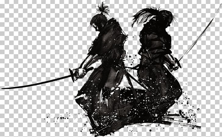 Japan Kenjutsu Samurai Bushi PNG, Clipart, Art, Black And White, Cambiasso, Computer Wallpaper, Graphic Design Free PNG Download