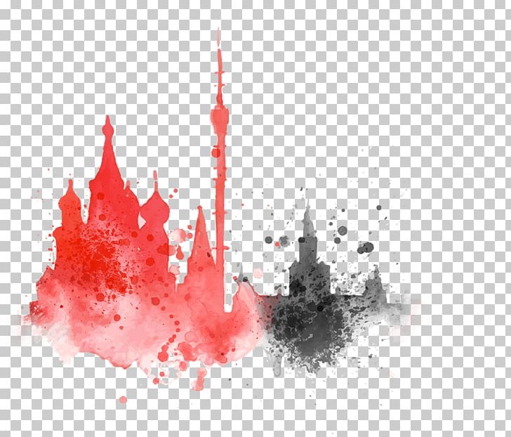 Moscow International Business Center Watercolor Painting Silhouette PNG, Clipart, Animals, Art, Blood, Computer Wallpaper, Drawing Free PNG Download