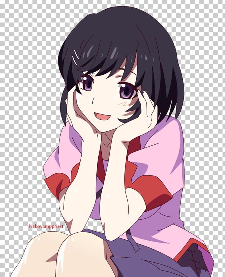 Nekomonogatari Tsubasa Hanekawa Nisemonogatari Monogatari Series Anime PNG, Clipart, Black Hair, Brown Hair, Cartoon, Character, Clothing Free PNG Download