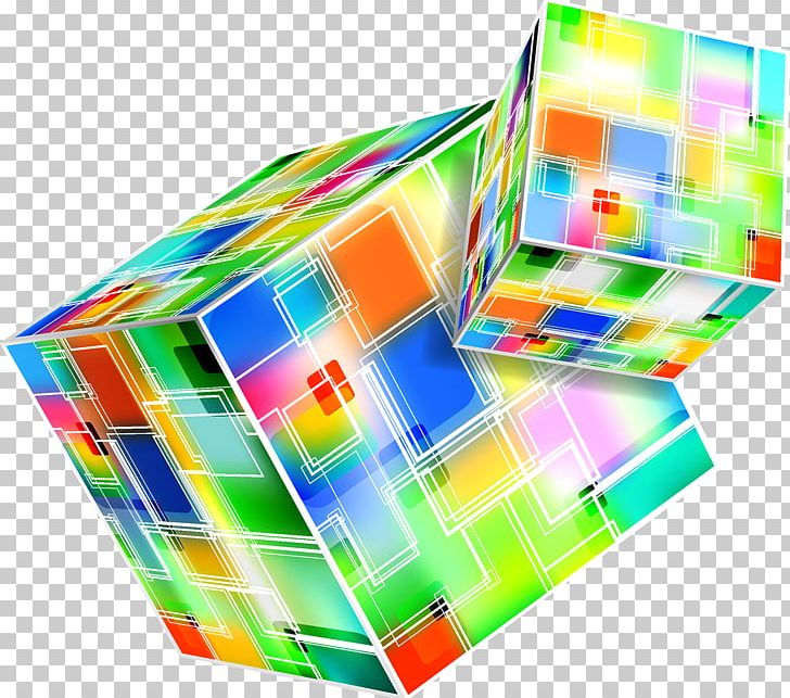 Cube Three-dimensional Space PNG, Clipart, Angle, Art, Bright, Color, Colorful Background Free PNG Download