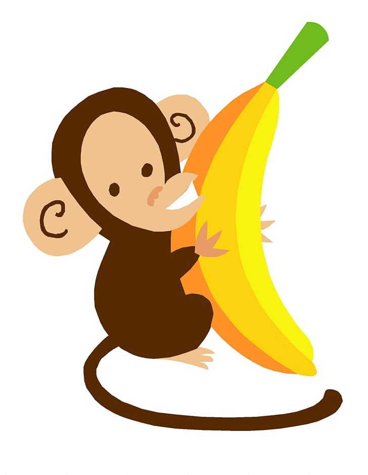 Monkey With Banana Chimpanzee PNG, Clipart, Banana, Beak, Carnivoran, Cartoon, Chimpanzee Free PNG Download