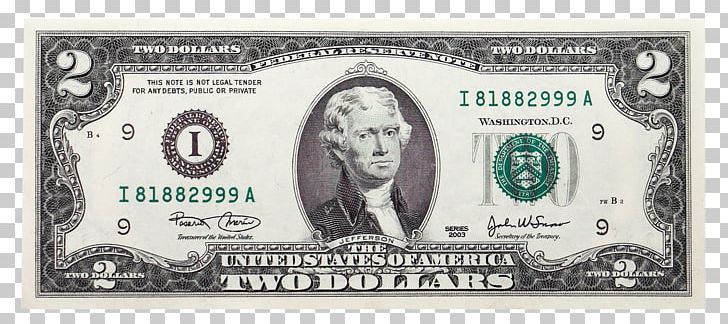 United States Dollar United States Two-dollar Bill United States One-dollar Bill Banknote PNG, Clipart, Bill, Cash, Coin, Currency, Denomination Free PNG Download
