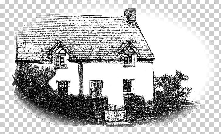 House Property Cottage White Font PNG, Clipart, Almshouse, Black And White, Building, Cottage, Facade Free PNG Download
