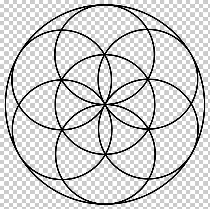 Sacred Geometry Overlapping Circles Grid Seed PNG, Clipart, Area, Art, Ball, Black And White, Centre Free PNG Download