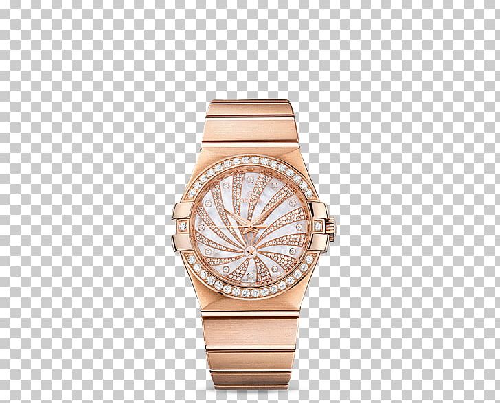 Coaxial Escapement Omega Constellation Omega SA Watch PNG, Clipart, Beige, Brown, Chronometer Watch, Clock, Coaxial Escapement Free PNG Download