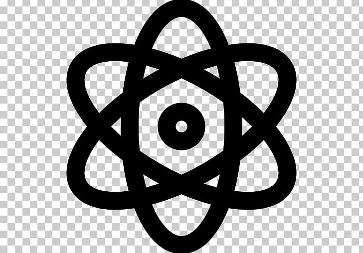 Computer Icons Atom Science Physics PNG, Clipart, Area, Atom, Atomic Nucleus, Black And White, Circle Free PNG Download