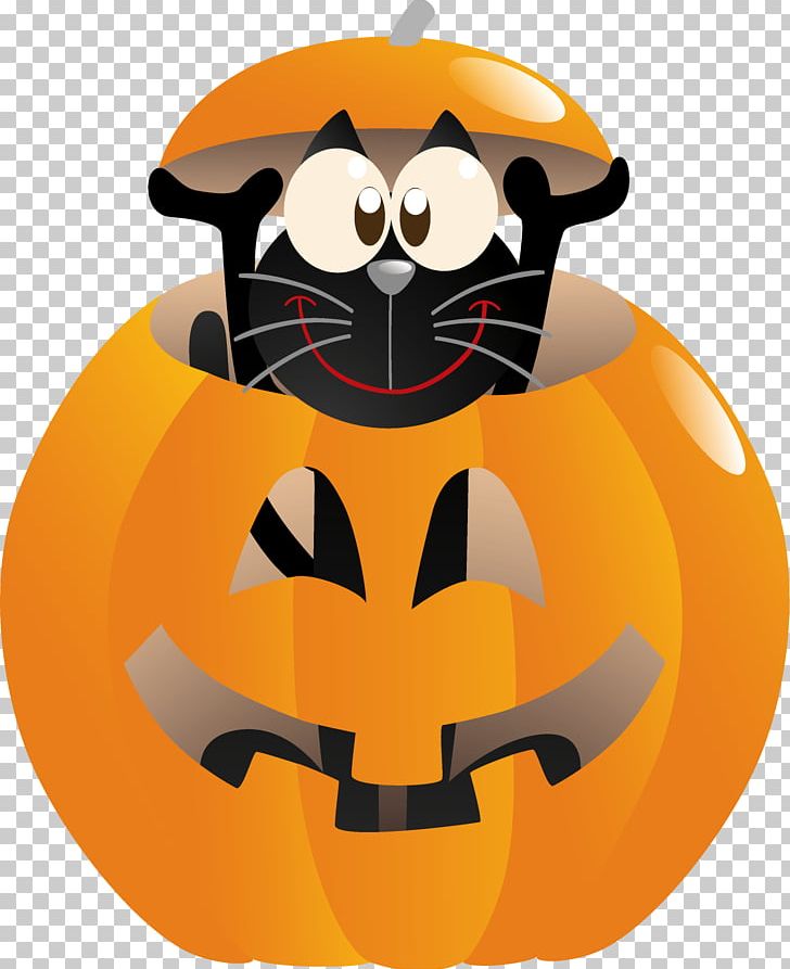 Halloween Cat Pumpkin PNG, Clipart, All Saints Day, Black, Black Cat, Calabaza, Cartoon Free PNG Download