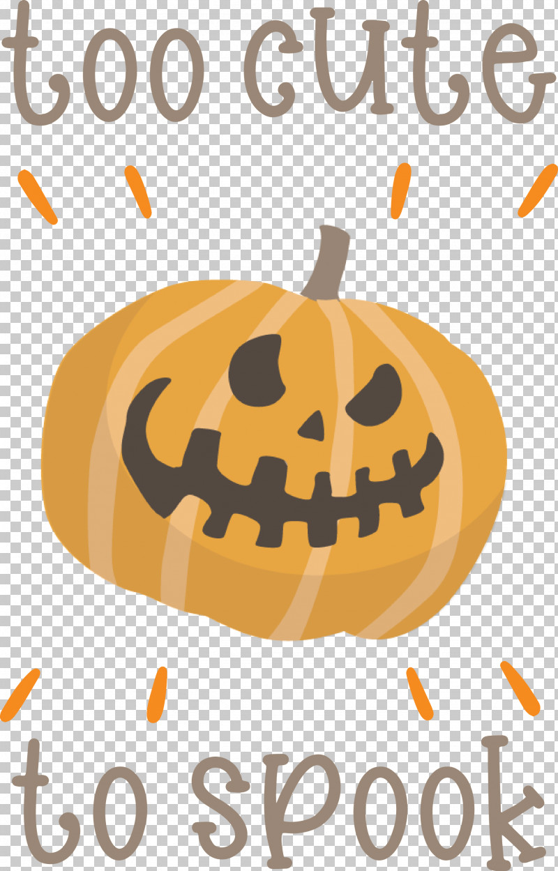 Halloween Too Cute To Spook Spook PNG, Clipart, Commodity, Fruit, Halloween, Logo, Pumpkin Free PNG Download