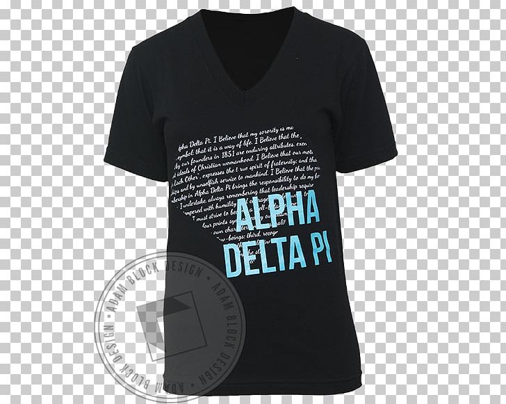 T-shirt Alpha Delta Pi Neckline PNG, Clipart, Active Shirt, Alpha Delta Pi, Black, Brand, Clothing Free PNG Download