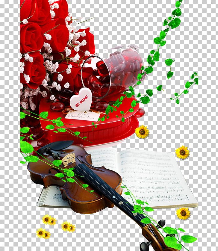 Violin Gift Valentines Day PNG, Clipart, Art, Beach Rose, Beautiful Violin, Branch, Cartoon Violin Free PNG Download