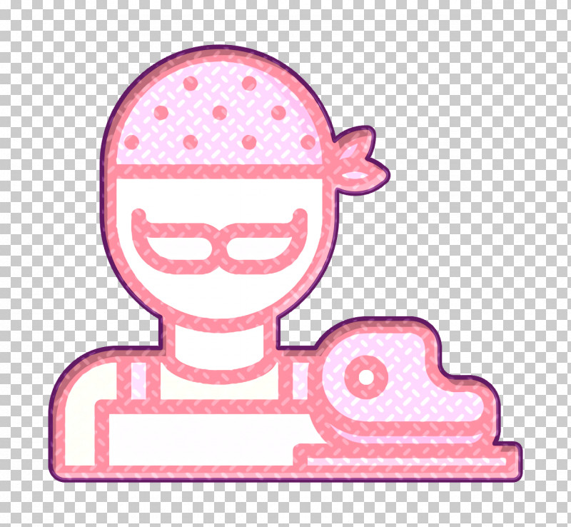 Professions And Jobs Icon Butcher Icon PNG, Clipart, Butcher Icon, Line, Pink, Professions And Jobs Icon, Sticker Free PNG Download