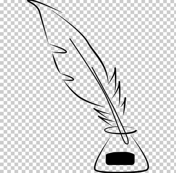 Quill Inkwell Paper PNG, Clipart, Angle, Beak, Bird, Black, Black And White Free PNG Download