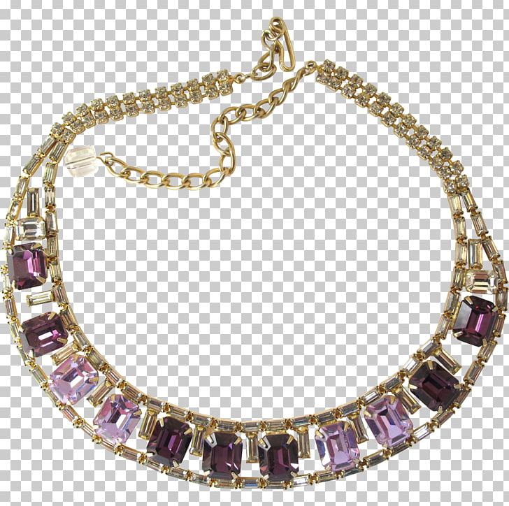 Amethyst Necklace Purple Choker Imitation Gemstones & Rhinestones PNG, Clipart, Amethyst, Body Jewelry, Bracelet, Chain, Charms Pendants Free PNG Download