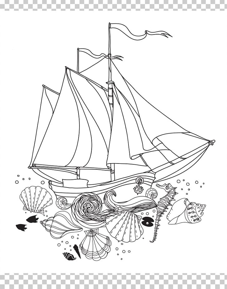 Coloring Book Line Art Drawing PNG, Clipart, Angle, Artwork, Black And White, Boat, Book Free PNG Download