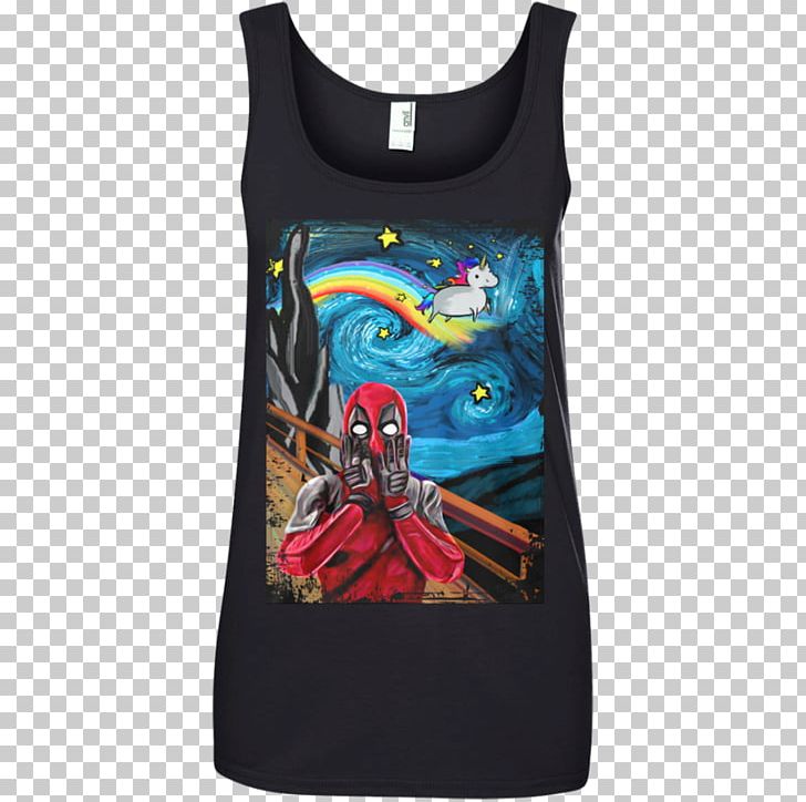 T-shirt The Starry Night Deadpool YouTube Nightshirt PNG, Clipart, Active Tank, Art, Clothing, Deadpool, Nightshirt Free PNG Download