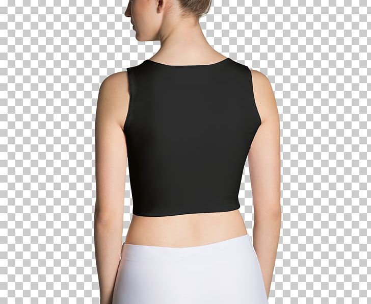 T-shirt Crop Top Cut And Sew Clothing PNG, Clipart, Abdomen, Active Undergarment, All Over Print, Arm, Black Free PNG Download
