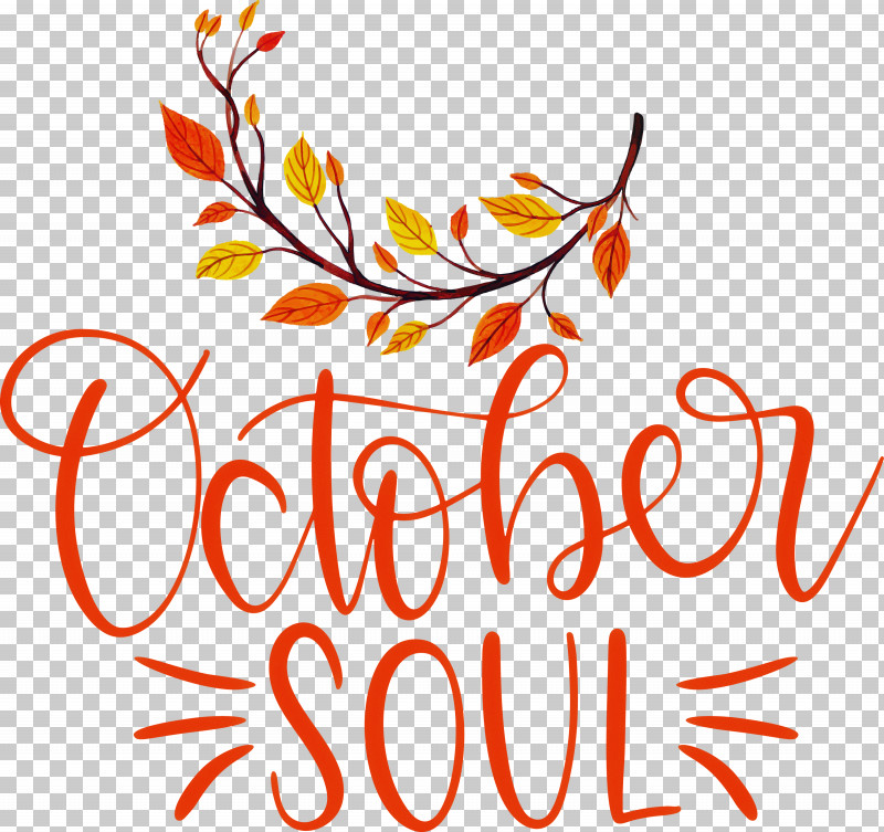October Soul October PNG, Clipart, Branching, Floral Design, Leaf, Line, Logo Free PNG Download