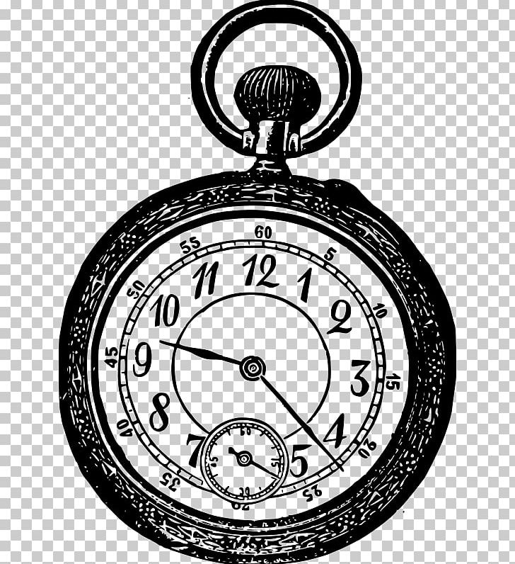 White Rabbit Pocket Watch Clock PNG, Clipart, Black And White, Body Jewelry, Circle, Drawing, Grafikler Free PNG Download