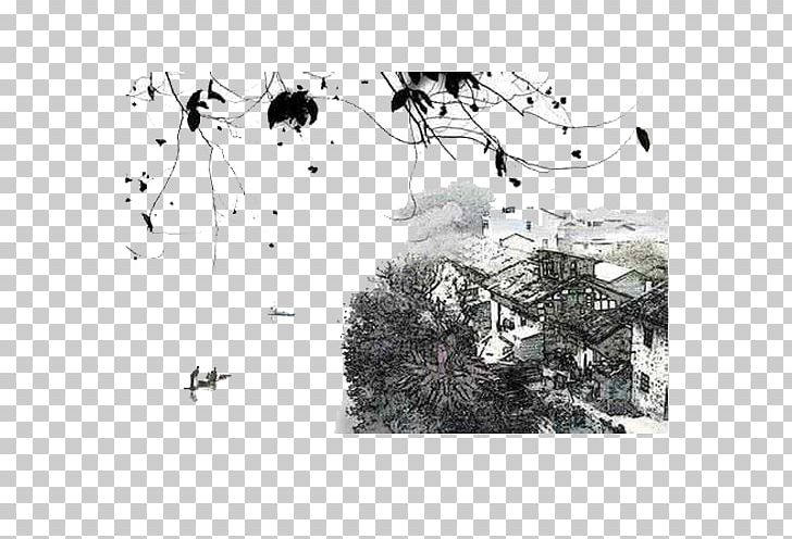 Ink Wash Painting Computer Software Photo Manipulation Photographic Filter PNG, Clipart, Art, Artwork, Bird, Black, Black And White Free PNG Download