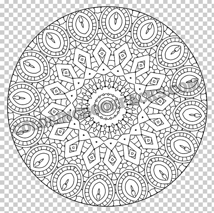 Coloring Book Mandala Drawing Doodle Pattern PNG, Clipart, Area, Art, Black And White, Book, Circle Free PNG Download