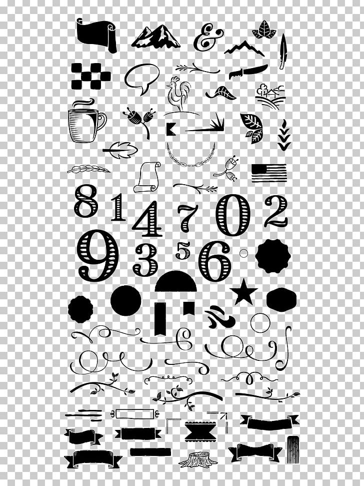 Cartoon White Number PNG, Clipart, Animal, Area, Black, Black And White, Cartoon Free PNG Download