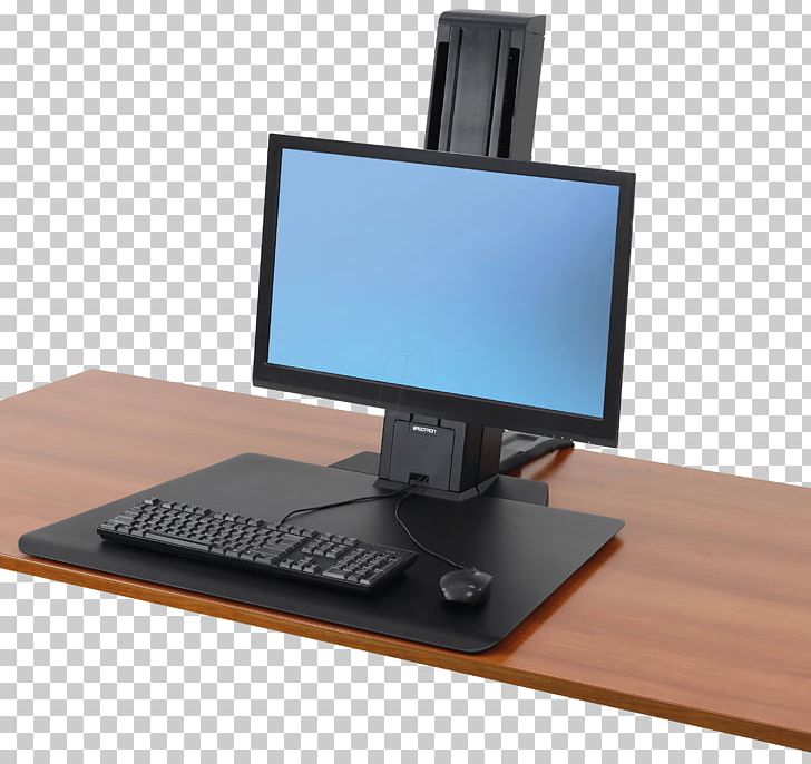 Laptop Sit-stand Desk Computer Monitors Ergotron Workstation PNG, Clipart, Angle, Computer, Computer Monitor Accessory, Desk, Electronics Free PNG Download