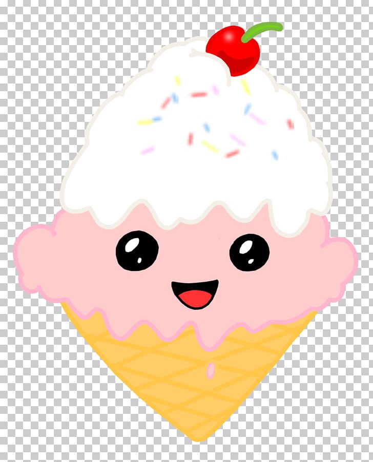Ice Cream Cones Sundae Kavaii PNG, Clipart, Computer Icons, Cream, Cuteness, Drawing, Food Free PNG Download