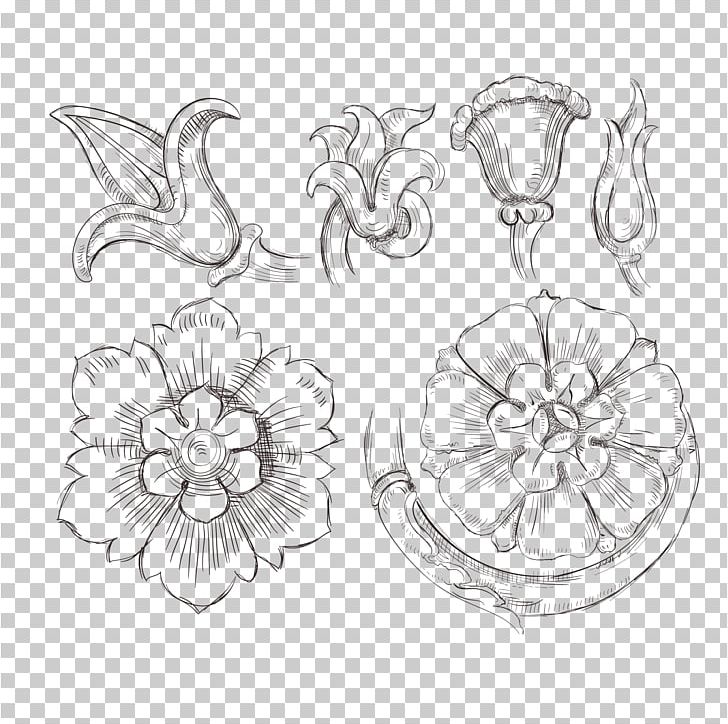 Drawing Line Art Painting Sketch PNG, Clipart, Artwork, Black And White, Flower, Flowers, Graphic Arts Free PNG Download