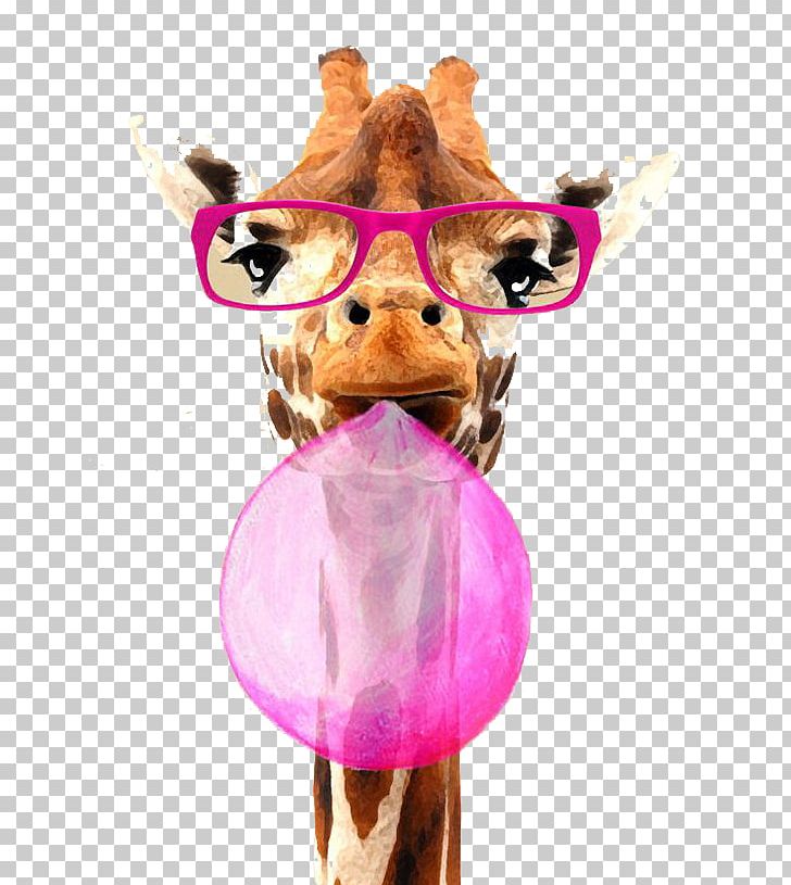 Chewing Gum Giraffe Bubble Gum Canvas Print PNG, Clipart, Animal, Animals, Canvas, Cartoon, Cartoon Giraffe Free PNG Download