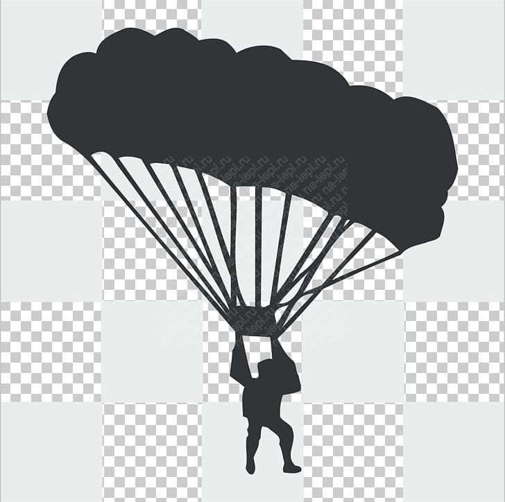 Parachute Parachuting PNG, Clipart, Black And White, Computer Icons, Decal, Furniture, Line Free PNG Download