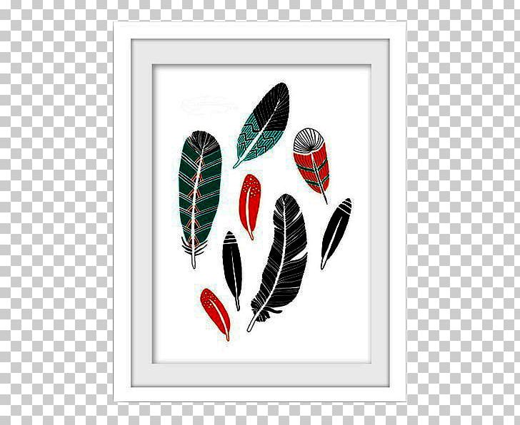 Paper Feather Watercolor Painting Illustration PNG, Clipart, Animals, Art, Border Frame, Christmas Frame, Drawing Free PNG Download