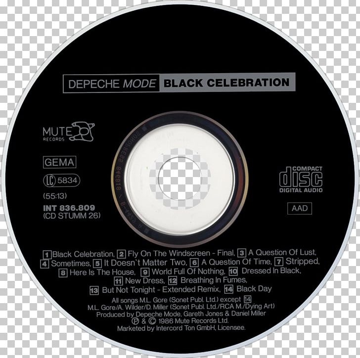 Compact Disc Depeche Mode Album Black Celebration Speak & Spell PNG, Clipart, Album, Album Cover, Black Celebration, Brand, Compact Disc Free PNG Download