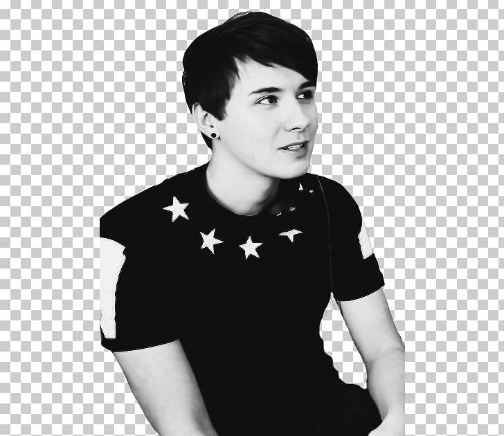 Dan Howell Dan And Phil Black And White YouTuber PNG, Clipart, Amazingphil, Arm, Black And White, Black Hair, Blog Free PNG Download
