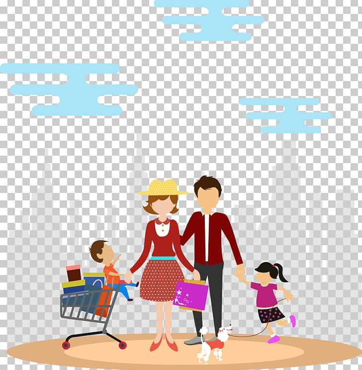 Shopping Family Euclidean PNG, Clipart, Art, Cartoon, Child, Clothing, Coffee Shop Free PNG Download