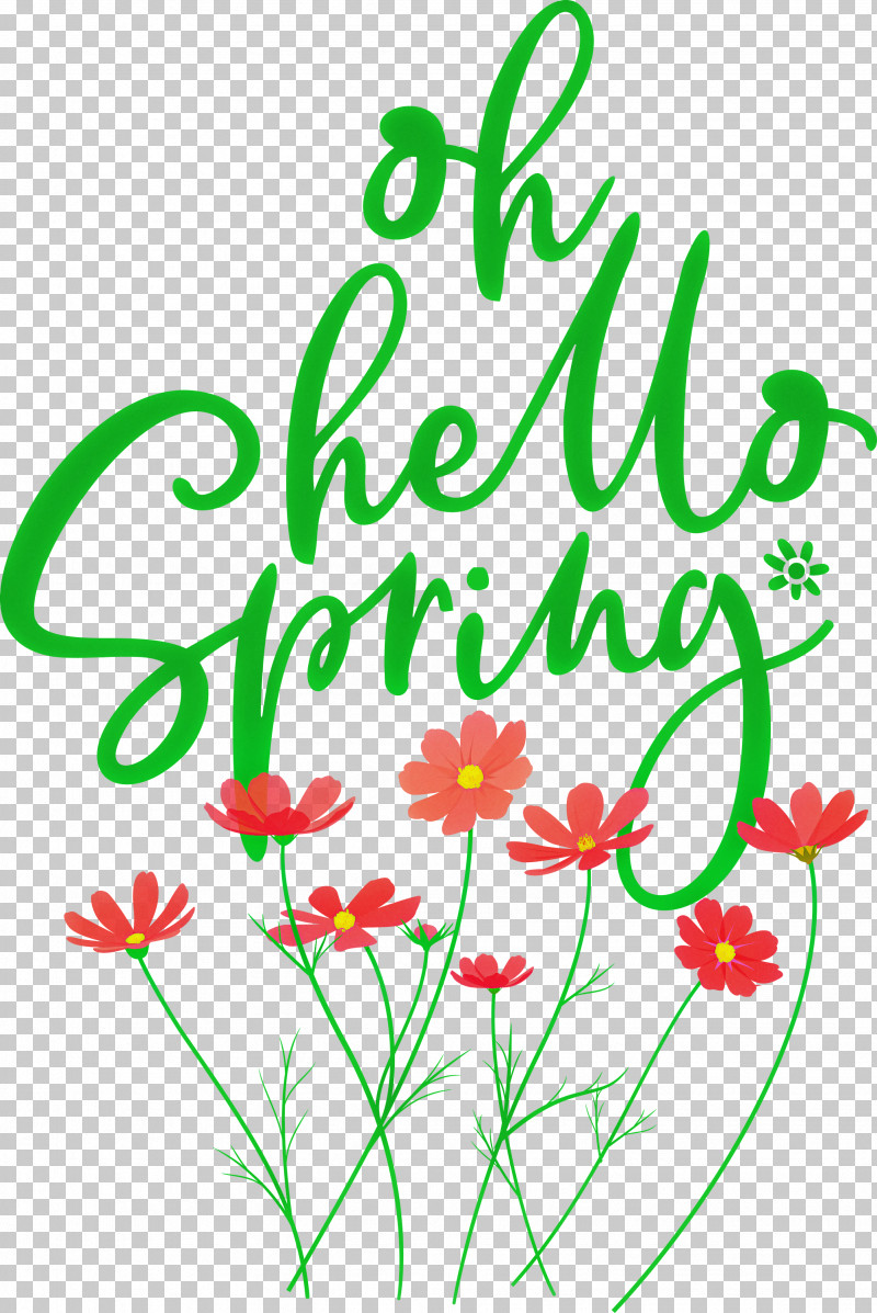 Oh Hello Spring Hello Spring Spring PNG, Clipart, Calligraphy, Cartoon, Cut Flowers, Floral Design, Flower Free PNG Download