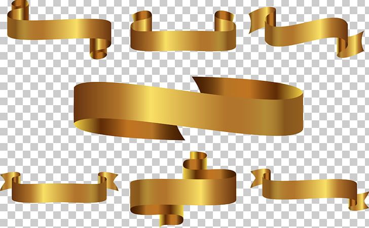 Gold Ribbon PNG, Clipart, Angle, Brass, Designer, Download, Euclidean Vector Free PNG Download