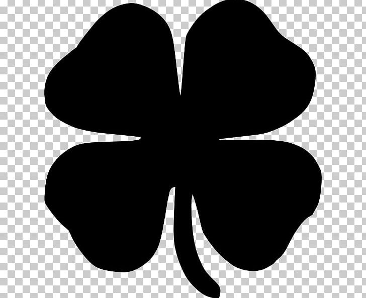 Four-leaf Clover Silhouette PNG, Clipart, Black, Black And White, Clover, Drawing, Flower Free PNG Download