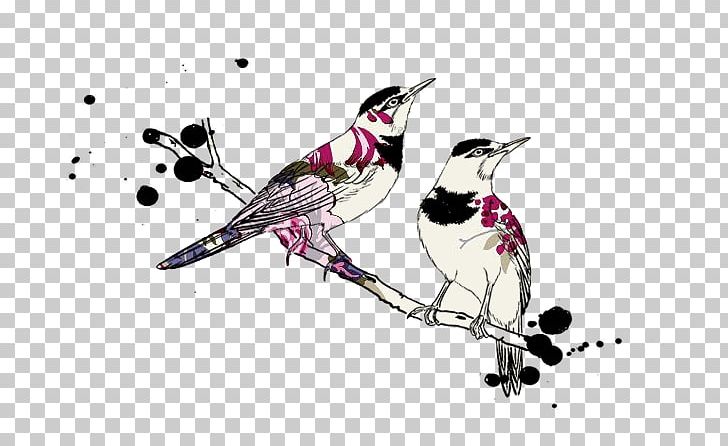 Ink Wash Painting Chinese Painting Watercolor Painting PNG, Clipart, Art, Beak, Bird, Branch, Chinese Painting Free PNG Download