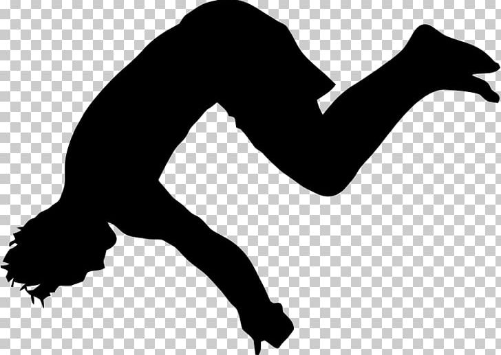 Silhouette Somersault PNG, Clipart, Animals, Arm, Black, Black And White, Cartoon Free PNG Download