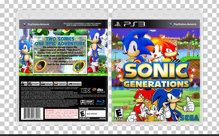 Sonic Generations PlayStation 3 Video Game Computer Software PNG, Clipart, Brand, Computer Software, Cover Design, Electronics, Game Free PNG Download