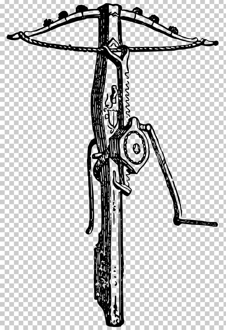 Crossbow Rack And Pinion Nordisk Familjebok Cranequinero Cric PNG, Clipart, Arbalest, Arma De Arremesso, Bicycle, Bicycle Frame, Black And White Free PNG Download