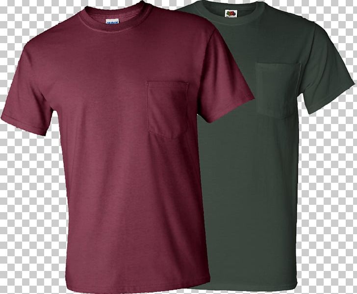 T-shirt Clothing Sleeve Pocket PNG, Clipart, Active Shirt, Clothing, Crew Neck, Longsleeved Tshirt, Maroon Free PNG Download