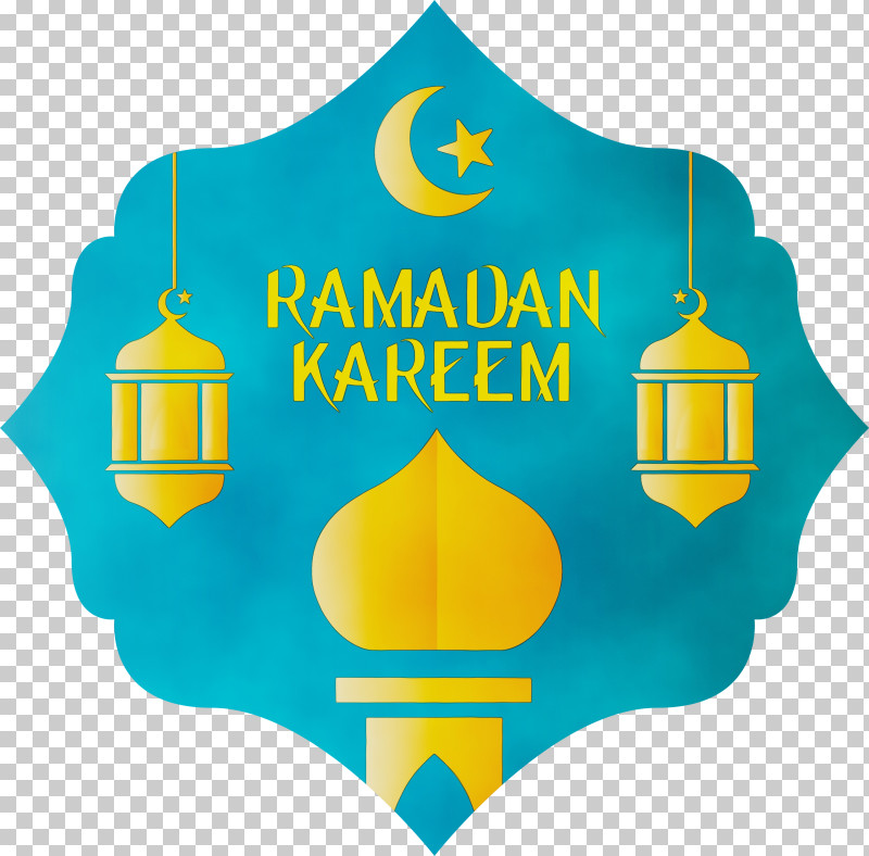 Turquoise Yellow Emblem Logo PNG, Clipart, Emblem, Logo, Paint, Ramadan Kareem, Ramadan Mubarak Free PNG Download