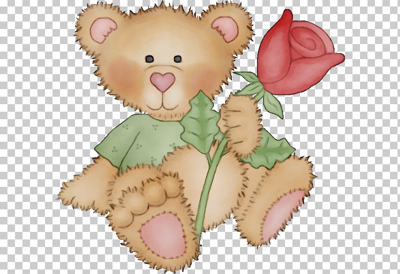Teddy Bear PNG, Clipart, Animal Figure, Cartoon, Nose, Paint, Pink Free PNG Download