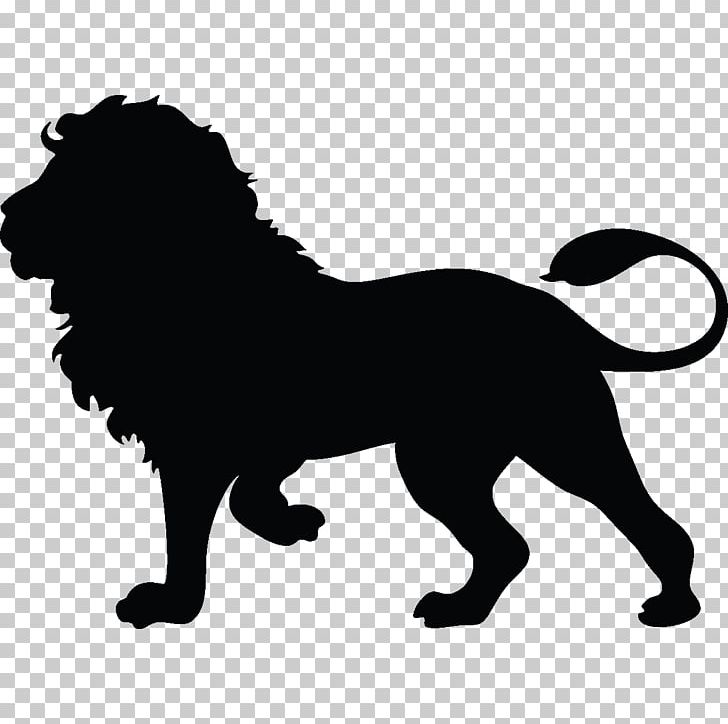 Lion Silhouette Cougar PNG, Clipart, Animals, Art, Big Cats, Black, Black And White Free PNG Download