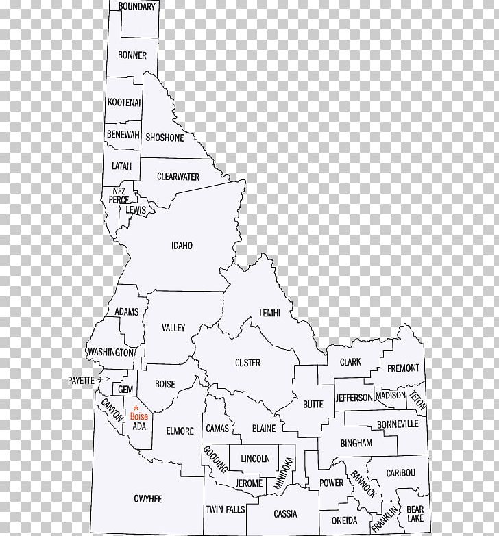 Idaho County PNG, Clipart, Angle, Area, Black And White, Clearwater County Idaho, County Free PNG Download