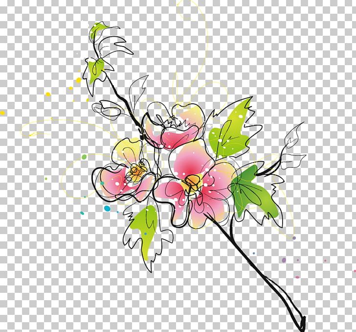 Floral Design Peach Blossom PNG, Clipart, Art, Branch, Cute Pink, Encapsulated Postscript, Flower Free PNG Download