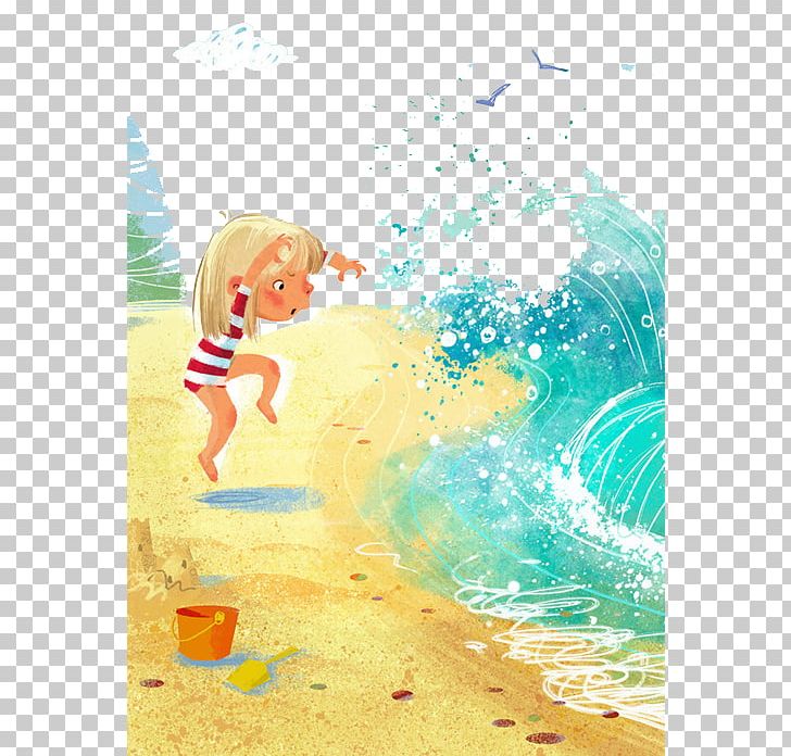 Drawing Cartoon Illustrator Illustration PNG, Clipart, Beach, Beach Vector, Behance, Card, Child Free PNG Download