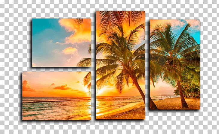 Sunset Beach Tropical Islands Resort Mural PNG, Clipart, Art, Beach, Canvas, Computer Wallpaper, Heat Free PNG Download