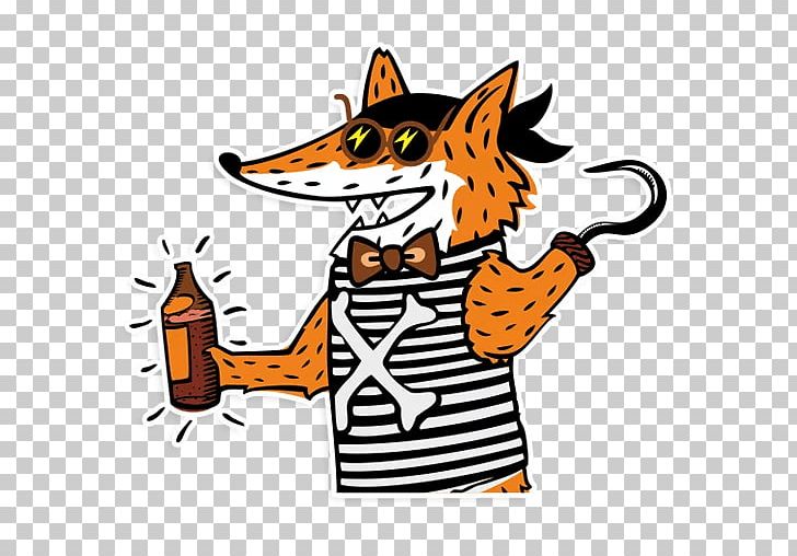 Fox Piracy Sticker Telegram PNG, Clipart, Animals, Artwork, Canidae, Carnivoran, Cartoon Free PNG Download